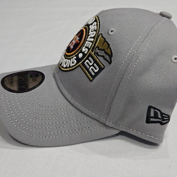 New Era Houston Astros Snapback Hat Gray 2022 World Series Champions 9Forty - Picture 4 of 15